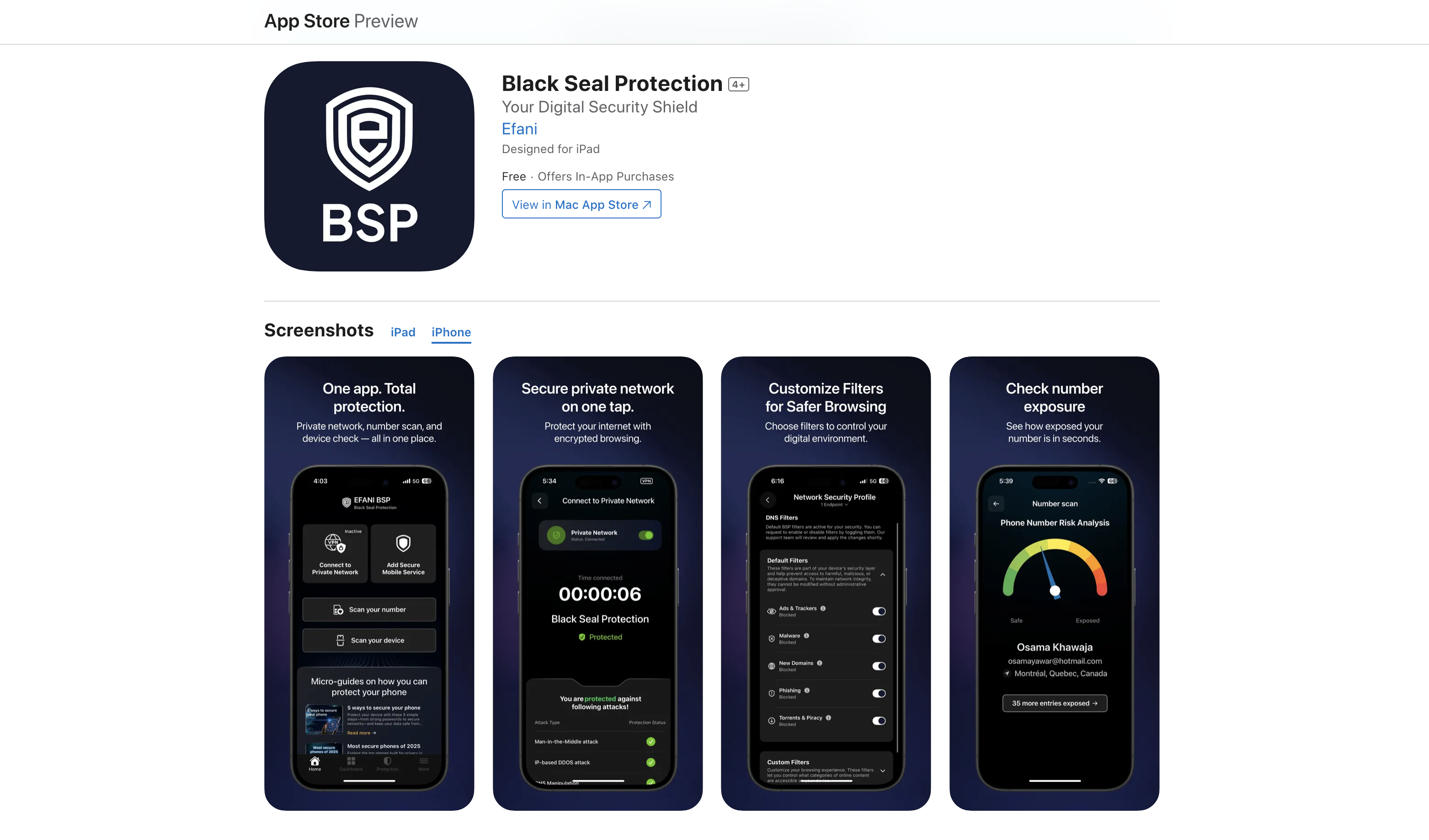 Black Seal Protection preview